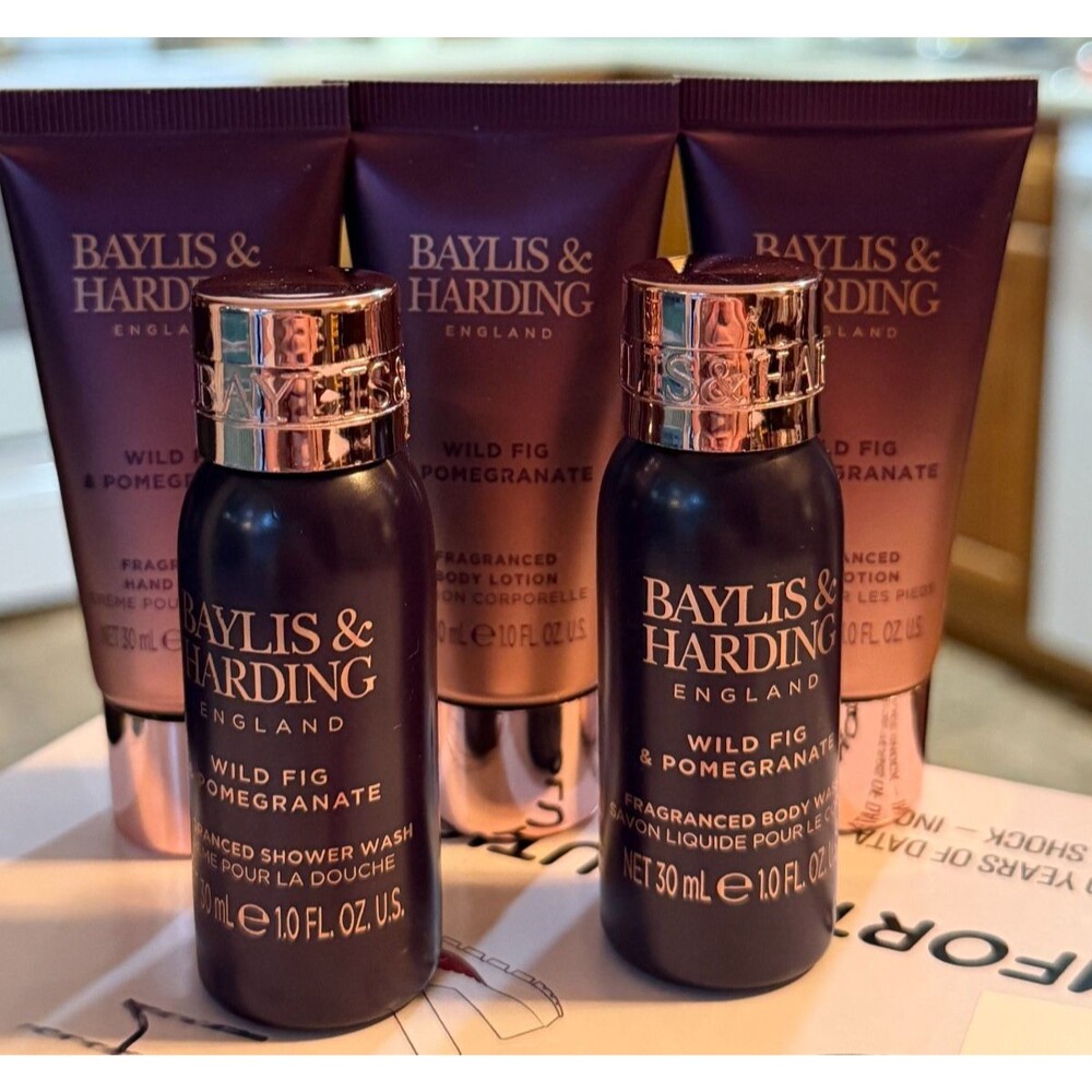 Baylis & Harding England Wild Fig Pomegranate Sealed Sampler Travel Set 5 PC